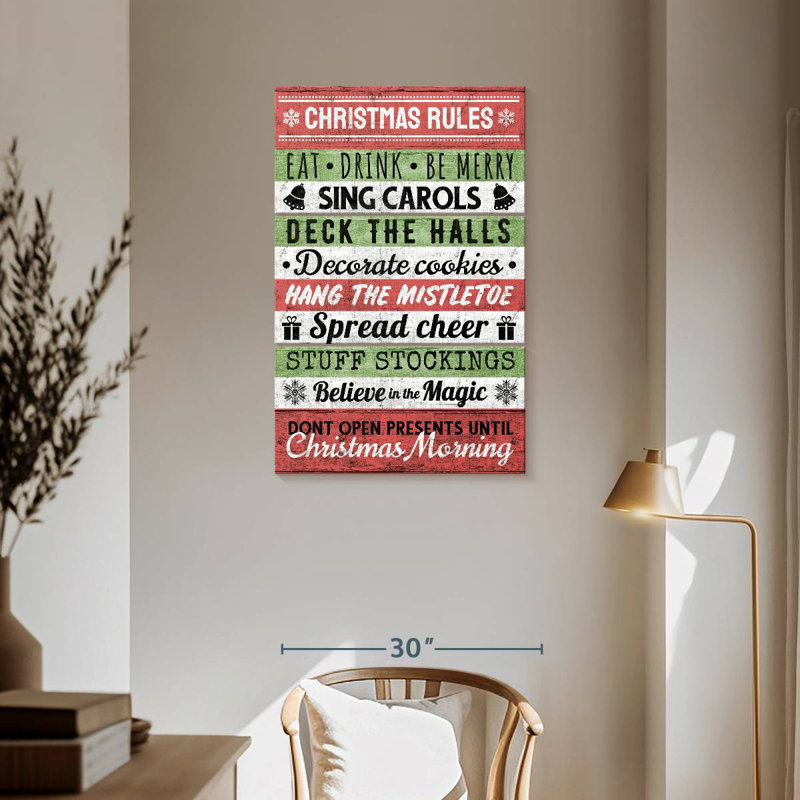 Lelend Christmas Rules, H 57 po x l 36 po