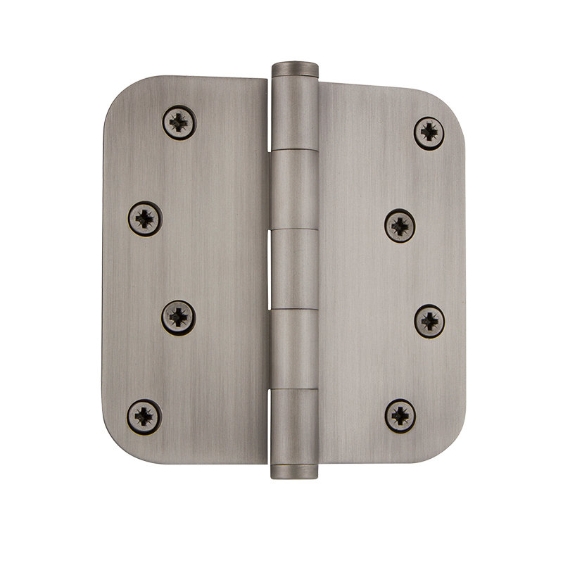 4'' x 4'' Brass Butt Bearing Hinge, Antique Pewter