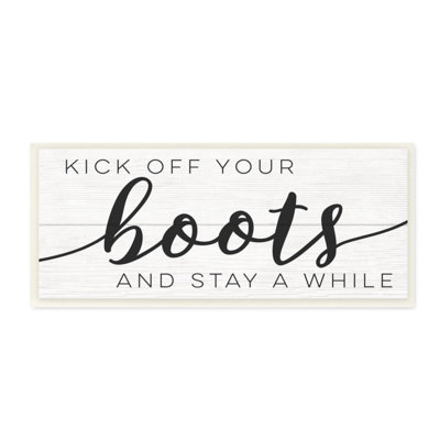 Impression d’art graphique, "Welcome « Your Boots » rustique