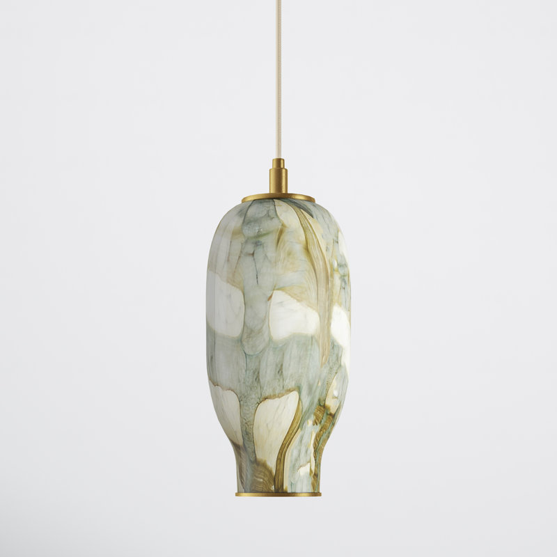 Vashti Pendant In Pale Blue Glass