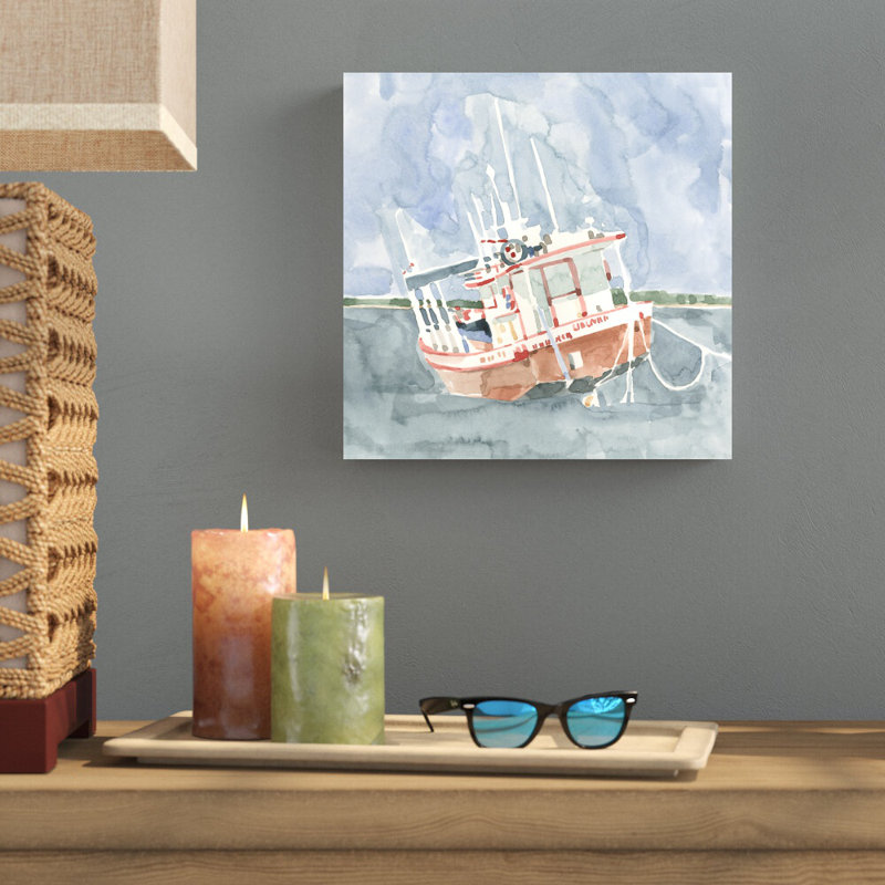 Bateau de pêche lumineux I, H 12 po x l 12 po