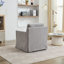Fauteuil d'appoint pivotant rembourré à jupe avec coussin de dossier amovible Fauteuil confortable à 360 degrés pour le salon-1399156556