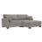 Maelina 3 - Piece Upholstered Light Gray Corduroy Modular Sofa Sectional with Pillow Back and Removable Ottoman-999701649