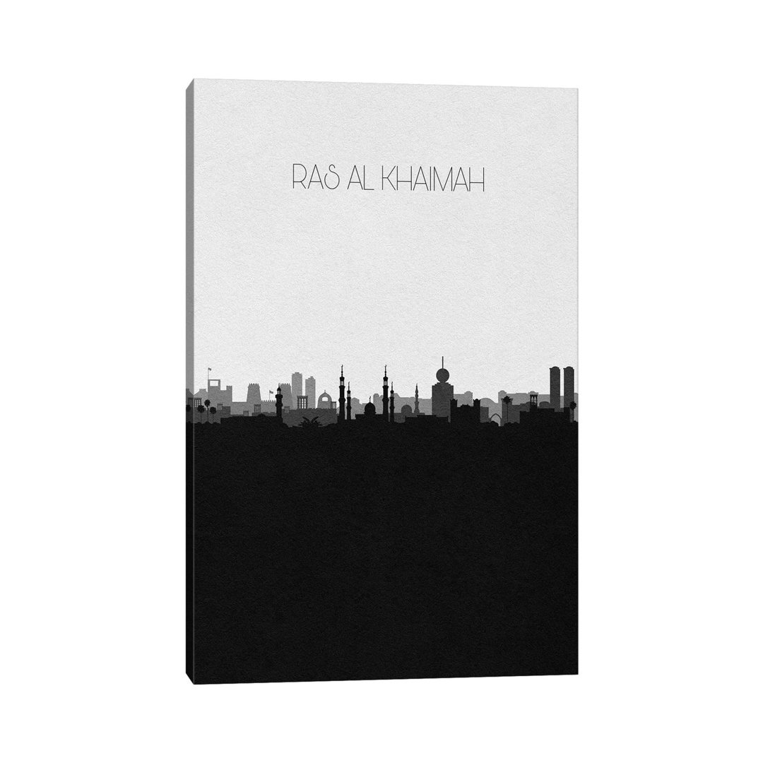 Ras Al Khaimah, UAE City Skyline by Ayse Deniz Akerman - Wrapped Canvas Print