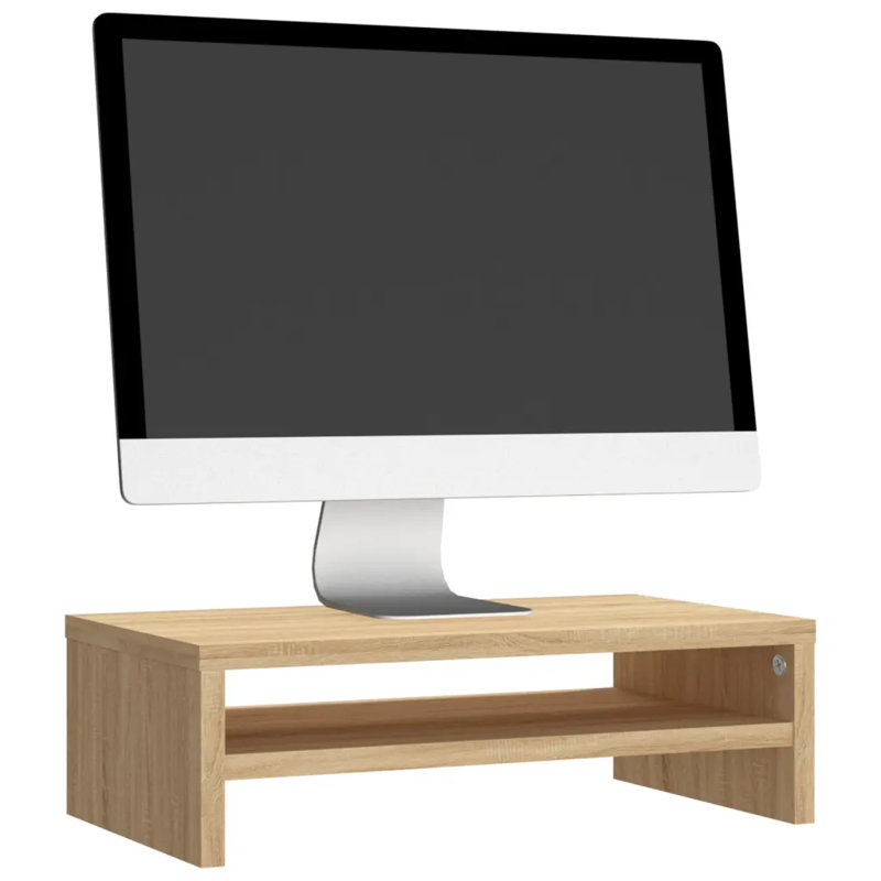Goddard Wood Monitor Stand, Brown