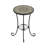 Patio Side Table With Shelf,Brown+Black