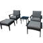 Patio Conversation: 5 avec chaise et coussins gris-1360608352