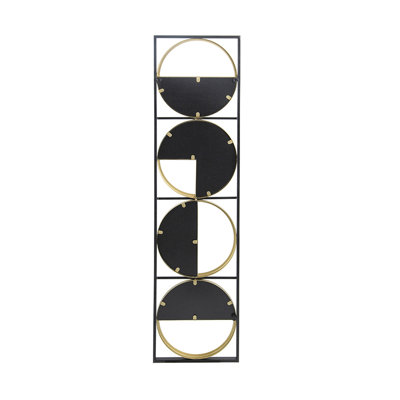 47.2" Eclectic Styling Metal Beaded Black Wall Mirror with Contemporary Design for Bedroom,Liveroom & Entryway