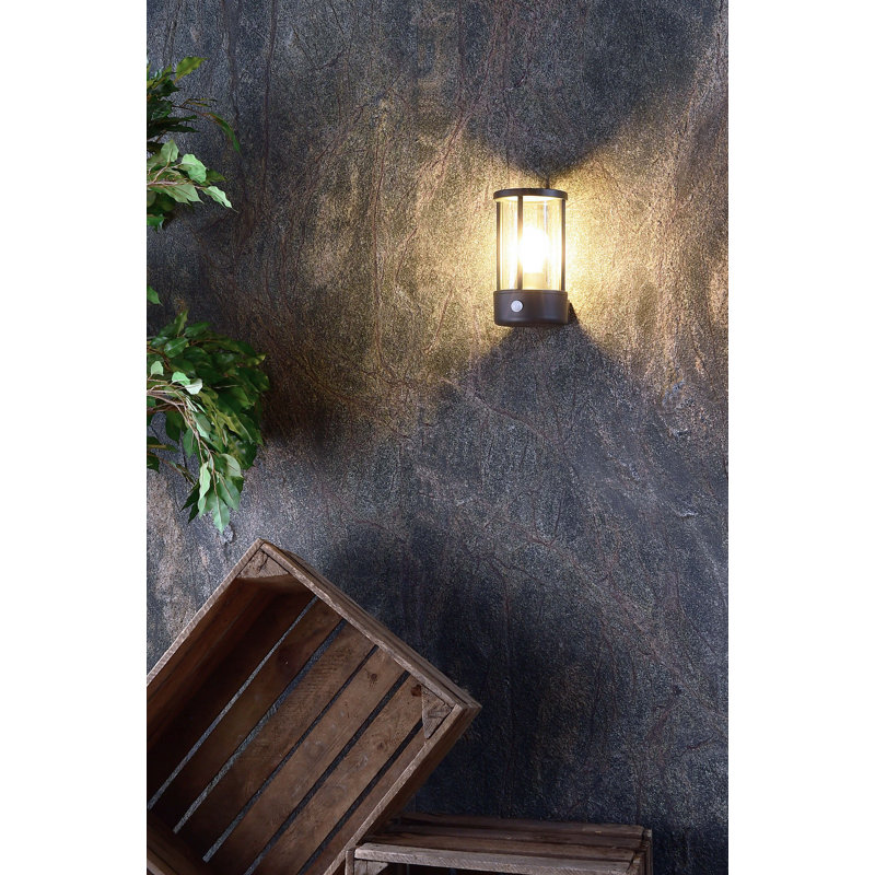 Adebar 1 - Bulb Hardwired Outdoor Wall Lantern with Dusk to Dawn