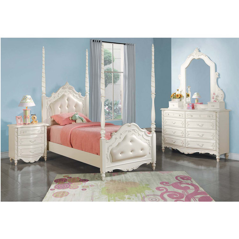 Lit simple Pearl, blanc perle, Simple