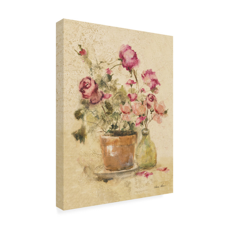 Art sur toile «bolologia cheri blum roses VI», H 24 po x l 18 po