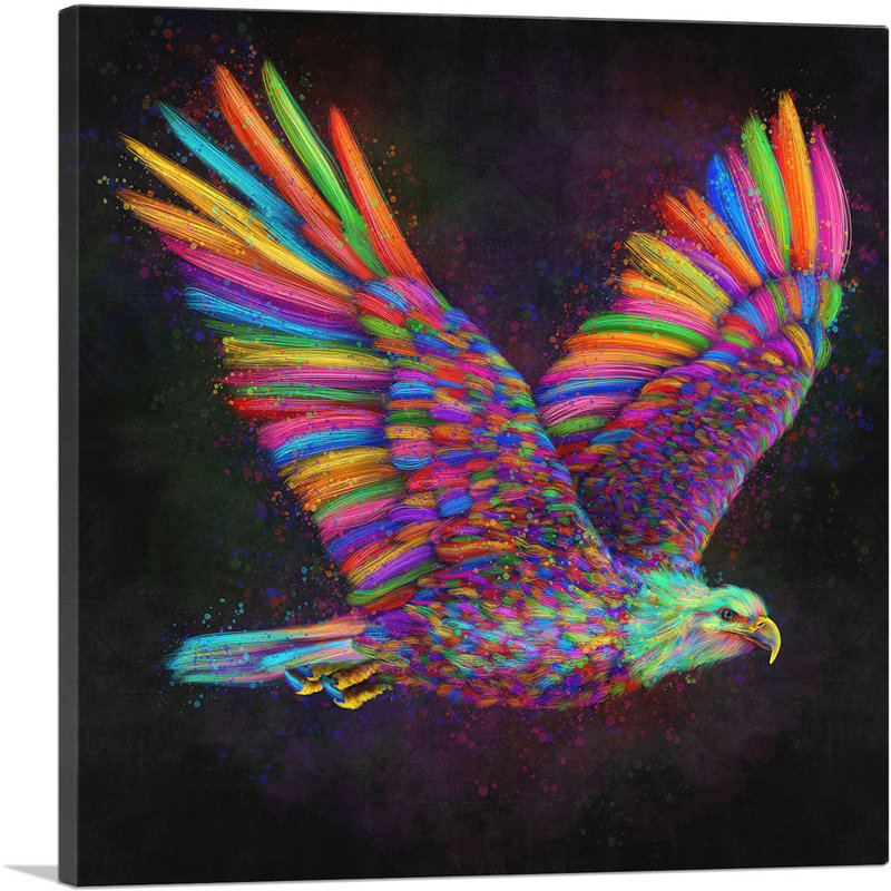 " Bald Headed Eagle Bird ", 12" H x 12" W x 0.75" D