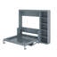 Grand lit escamotable compact avec unités de rangement intégrées pour bureau et bibliothèque, gris-1684235781-1684235783