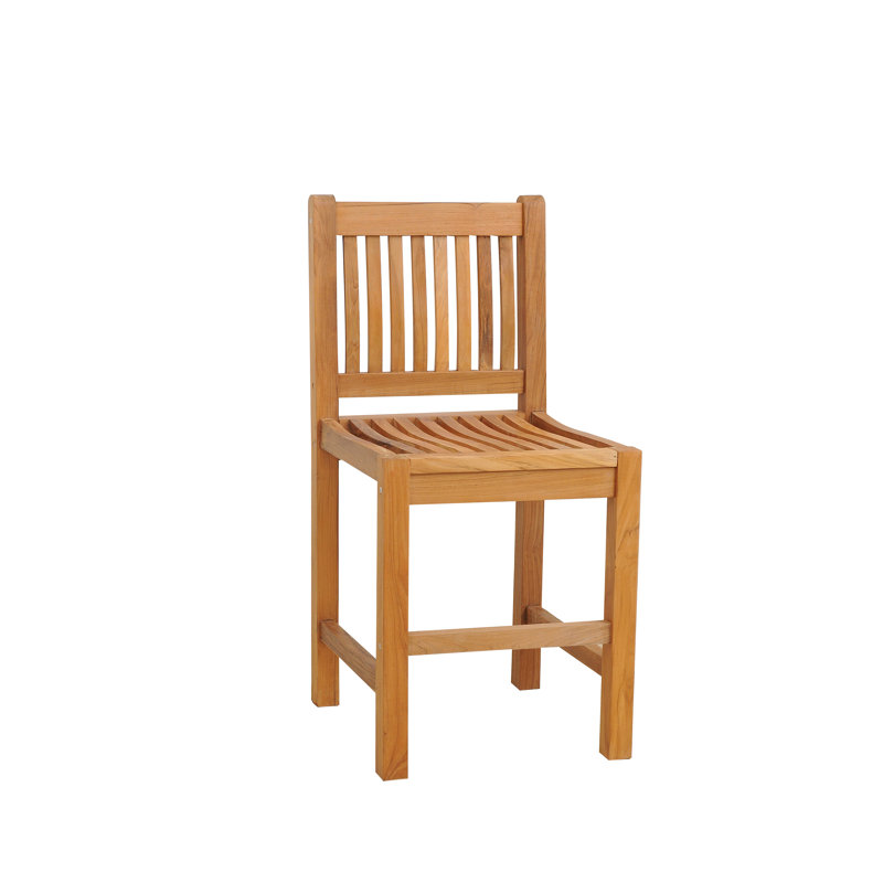Elzas Teak Outdoor Stool, 24.5"