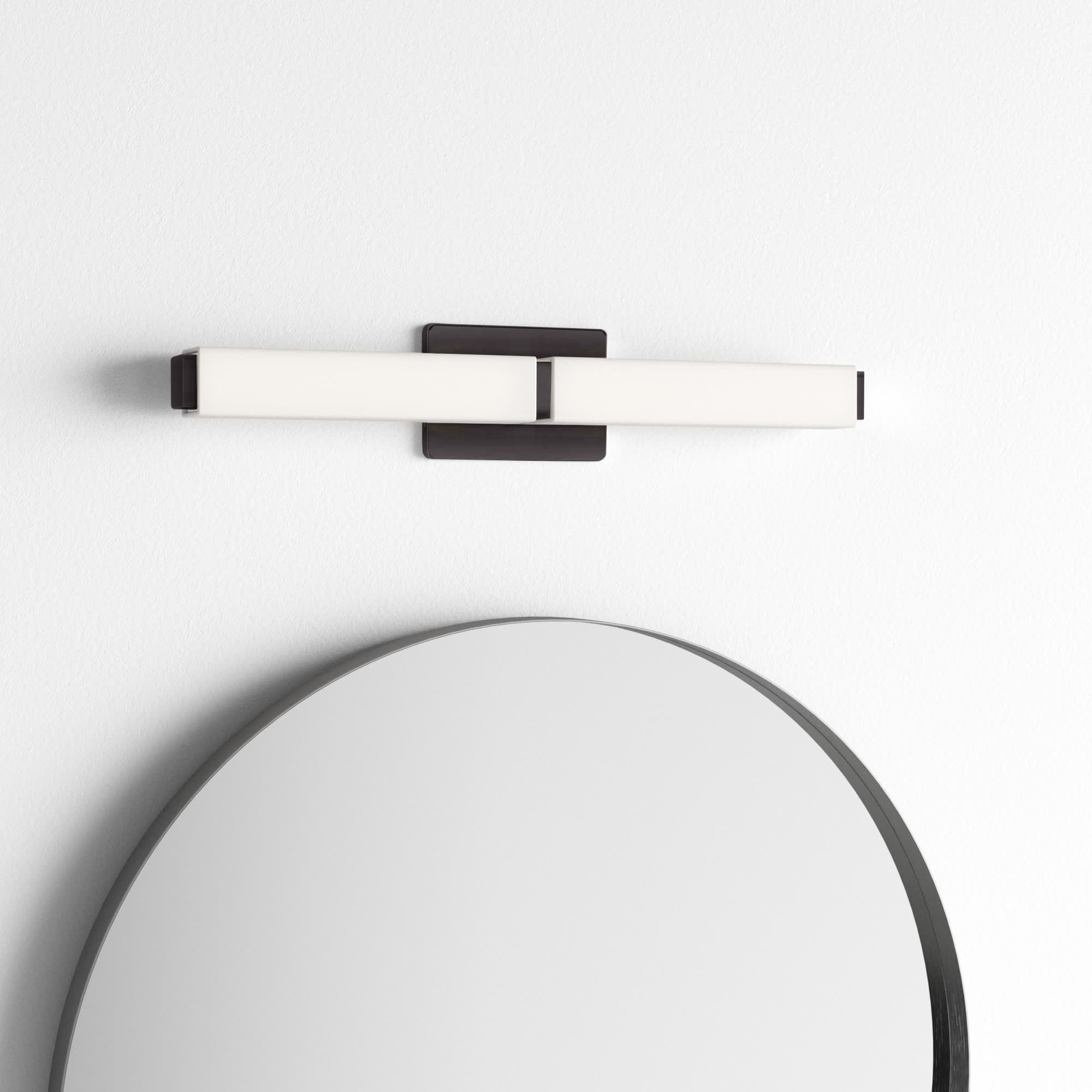 Erby Single Light Glass Dimmable LED Flush Mounted Sconce, 3500K, Brushed Brass, 5" H x 39" W x 3" D