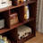 Retro Nut-Brown Solid Wood China Cabinet