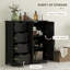 Armoire de salle de bain, armoire de rangement de style maison de campagne avec portes-372057629