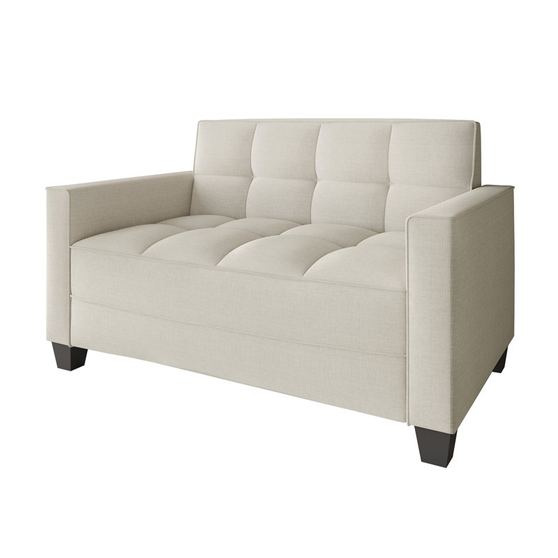 Causeuse en velours Olivia, Beige