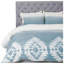 Ensemble de housse de couette rustique en microfibre bleu sarcelle / bleu-848120084