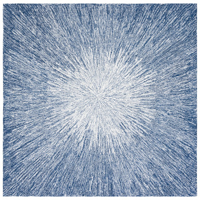 Leudbald Micro-Loop Hand Tufted Wool And Cotton With Latex Abstract Rug