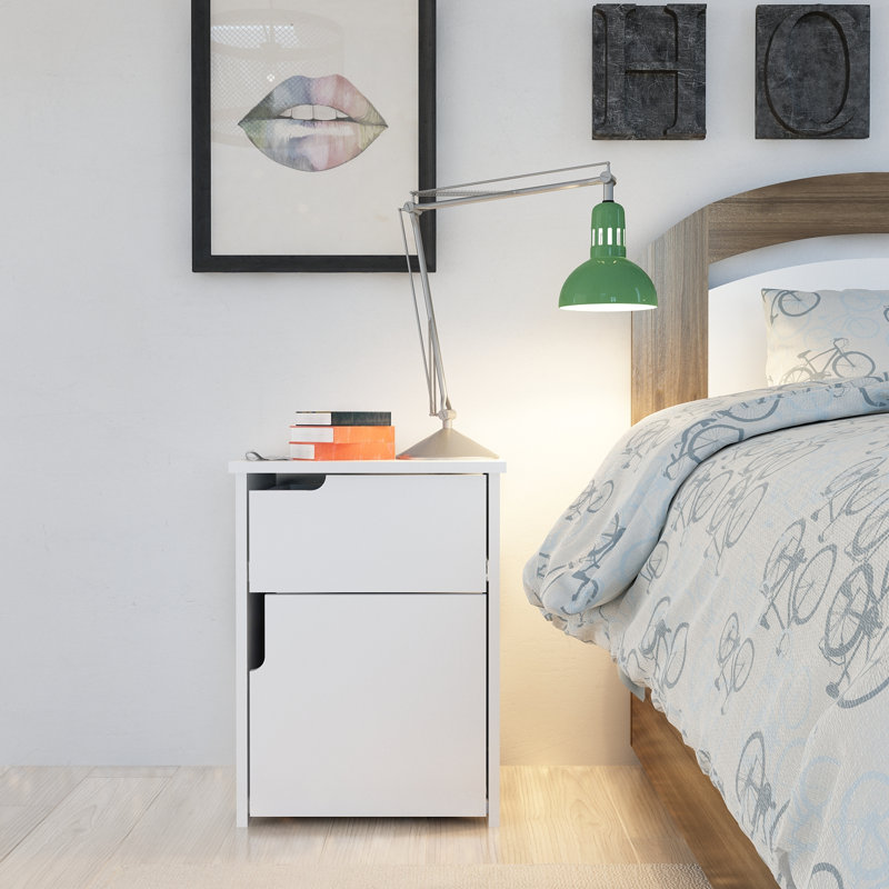 Carty 45cm W Manufactured Wood Bedside Table