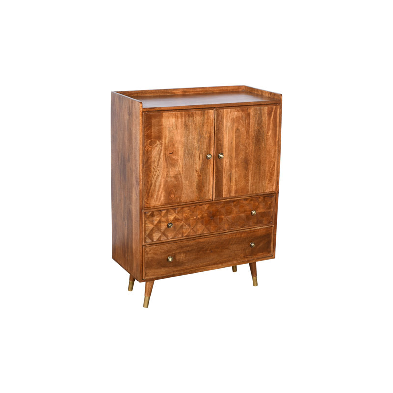 Andaluss 210.82 Cm Wide 2 Drawer Solid Wood Sideboard