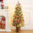 Christmas Tree-Fat Tree Body Contains 4.5Fth Potted Tree 200 Lights, Frost Flowering Cedar, Large Square Pot Base, 4 Red Fruits