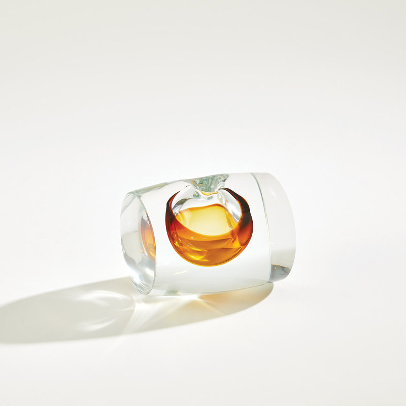 Barrel Handmade Glass Table Vase