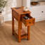 Table de bout avec tiroir et tablette, style mission, placages et fabrication en bois de couleur noyer pour le salon et la chambre à coucher