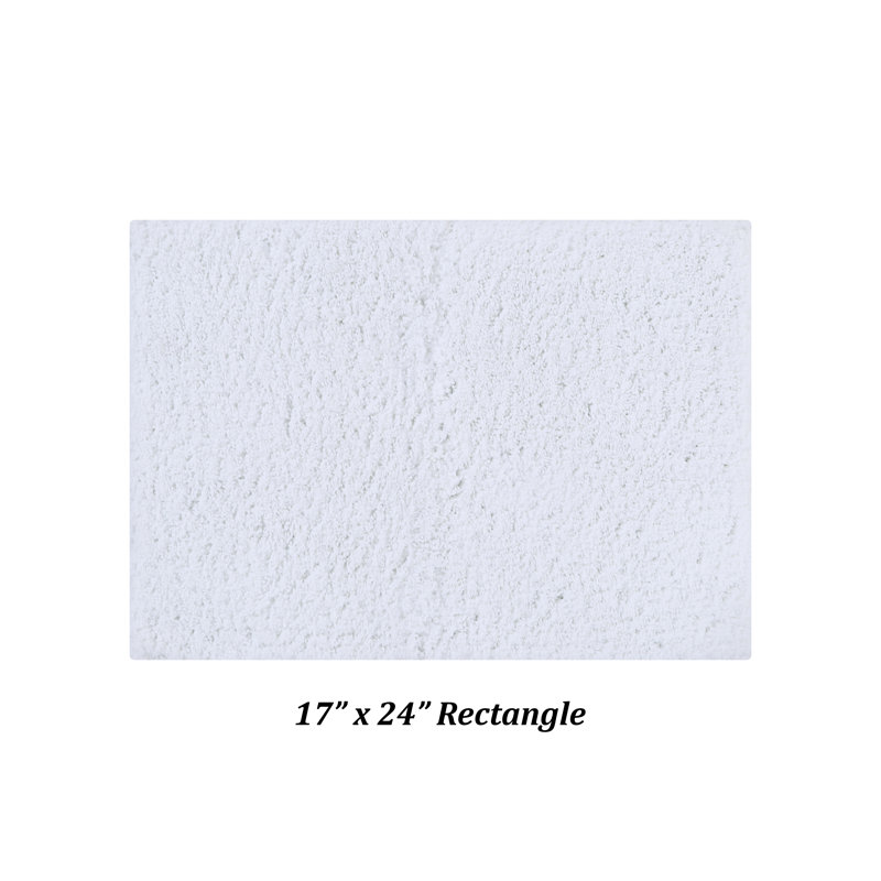 Tapis de salle de bain Micro, Rectangle 17 po x 24 po, Blanc