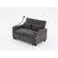 Fauteuil convertible confortable en tissu gris foncé 31 places avec poches latérales