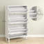 Armoire à chaussures avec tablettes réglables blanc