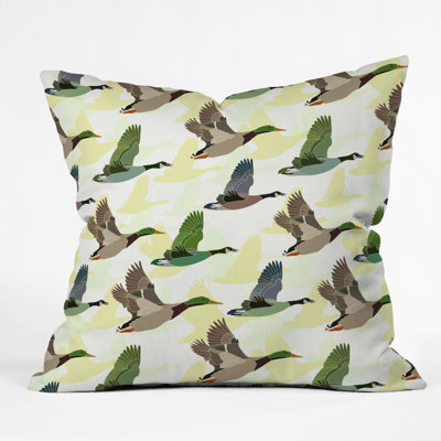 Flying Ducks Polyester Throw Pillow