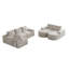 Canapé modulaire courbé en chenille avec méridienne en L Chenille Cloud-1215823144