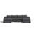 Biaggio Boneless Modular U-Shaped Sectional with 2 Ottomans-51660757-1436640