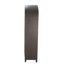 Vitrine arquée Xeny, 3 tablettes avec 2 portes, bois d'acajou gris-117524221