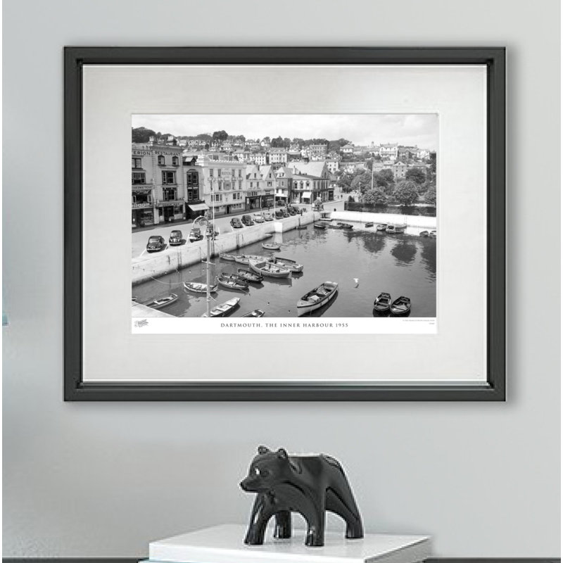 Dartmouth, The Inner Harbour 1955 - Single Picture Frame Print, 28cm H x 36cm W x 2.3cm D