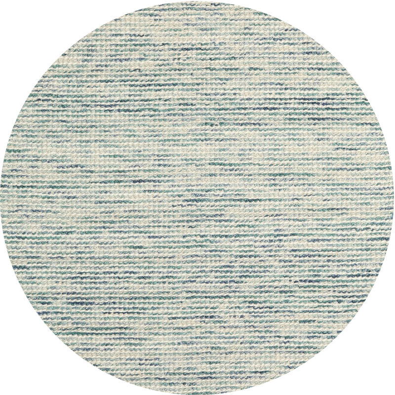 Tapis contemporain gris, Rond 6 pi