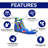 HeroKiddo 15 FT Ocean Shark Commercial Grade Water Slide (with Pool and Blower)