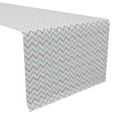Fabric Textile Products, Inc. Table Runner, 100% Cotton, 16X72", Hand Drawn Chevron
