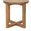 Table d'appoint en bois d'acacia durable de style rond rustique, parfaite pour un usage domestique