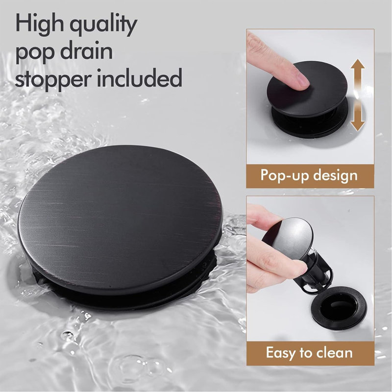 Tall Vessel Sink Faucet – Single-Handle Waterfall Bathroom Faucet With Pop-Up Drain (1 Or 3 Hole Installation, Tall Spout Design)