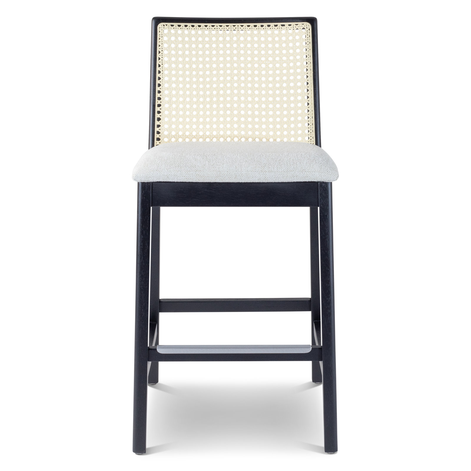 Mag Cane Bar & Counter Stool, Counter Stool (25.5" Seat Height), Light Gray/Ebano/Natural