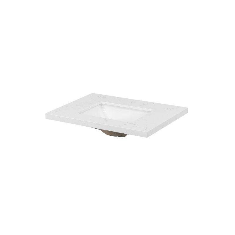 Comptoir de meuble-lavabo en pierre d'ingénierie avec comptoir en quartz