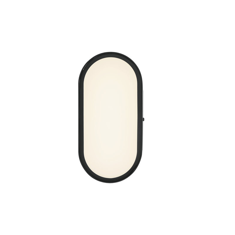 LED Flush Mounted Sconce, Black