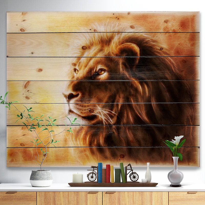 Brown Brown Fractal - impression d'art graphique, H 15 po x l 20 po x p 1 po, Bois