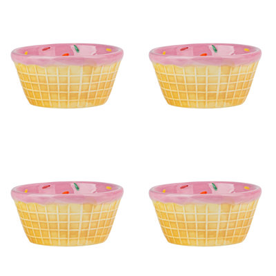 10 Strawberry Street Strawberry Ice Cream Bowl,