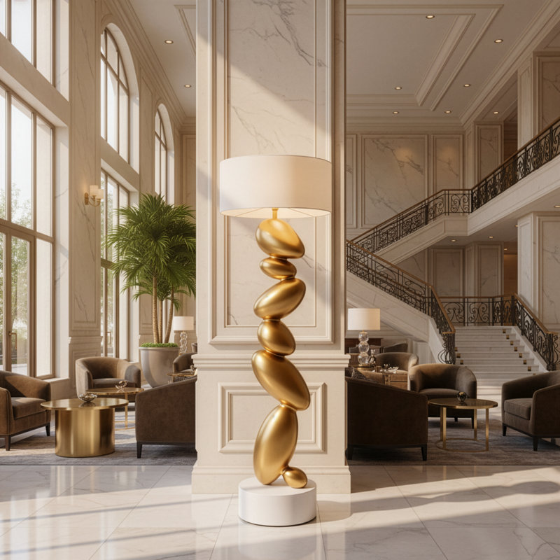 Floor Lamp, Gold