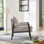 Fauteuil d'appoint rembourré en chenille de style Mid-Century-129882188
