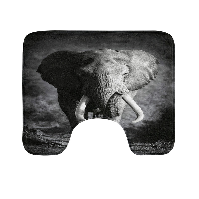 Tapis de salle de bain gris en U 20 po gris